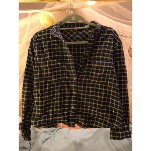 BDG Cropped Flannel Shirt